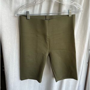 Olive green bike shorts